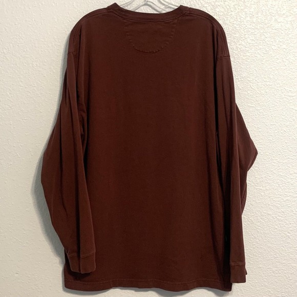 Duluth Trading Longtail T Shirt Mens Large Burgundy Maroon Red Long Sleeve - Picture 2 of 5